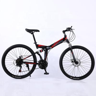 China Tour Road Bikes China Factory Supply 24 Inch Mountain Folding Bike Double Disc Brake MTB 21 Speed ​​Folding Mountain Bicycles for sale