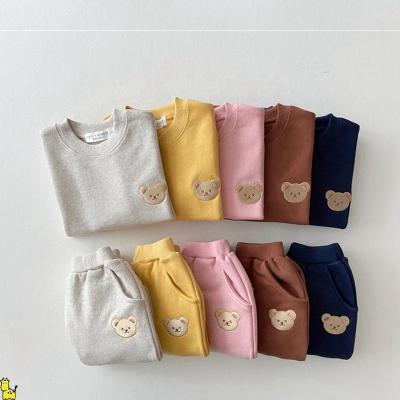 China Wholesale Newborn Boys Girls Baby Clothing Sets Breathable Bear Two Piece Casual Winter Autumn For Kids for sale