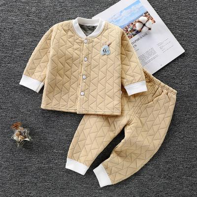 China Wholesale Cotton Instant Warm Comfortable Winter Newborn Baby Boy Girls Breathable Clothing Sets for sale