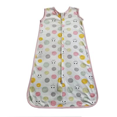 China Breathable 100% Cotton Double Tank Top Knitted 0-6 Months Newborn Sleeping Bag Baby Sack Sleeping Bag for sale