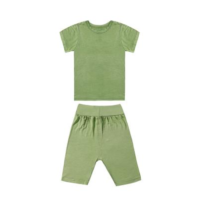 China Spring and Autumn Breathable Newborn Infant Solid Color 2 Pieces Set Soft Baby Sleep Wear Baby Pajamas for sale