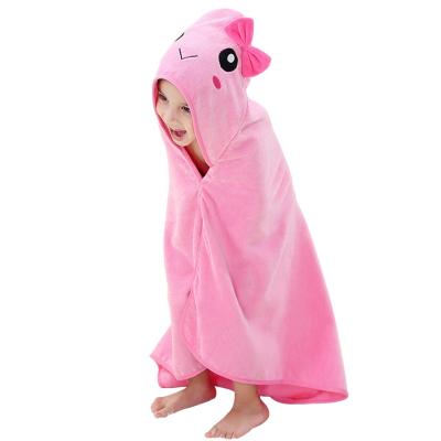 China Hooded Poncho 100% Cotton Child Safe Kids Towels, Super Soft and Absorbent for sale