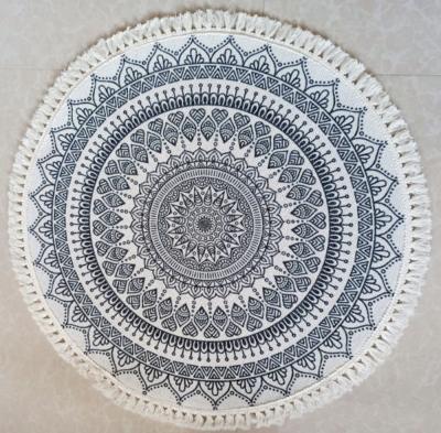 China Washable Bohemian Round Blankets Surround Rug For Kitchen Living Room Bedroom Home Bathroom for sale