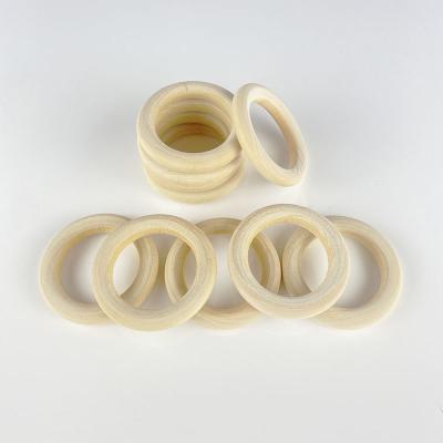 China Toy Necklace Bracelet Soft Wooden Circle Diy Crafts 50mm Stacking Toy Baby Wooden Ring for sale