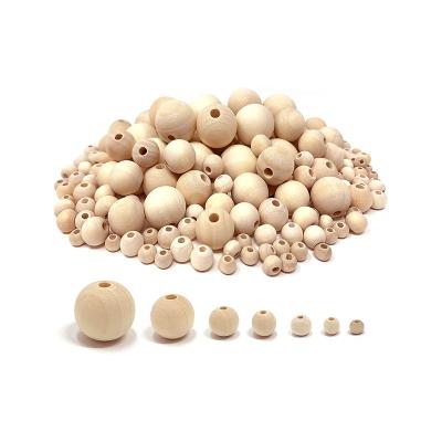 China DIY Baby Teething Accessories Adjust Shape Beech Wood Beads For Wooden Beaded Bag for sale