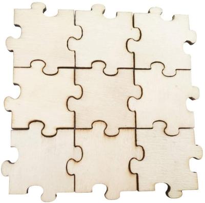 China Hot White Thermal Custom Wooden Jigsaw Europe Sublimation Wooden Puzzle Educational Figure for sale