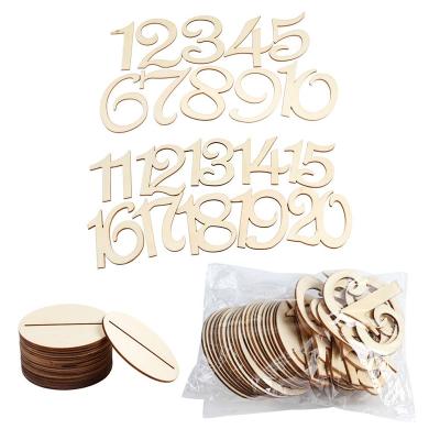 China Portble 1-20 Laser Cut Numbers Wedding Table Wood for sale