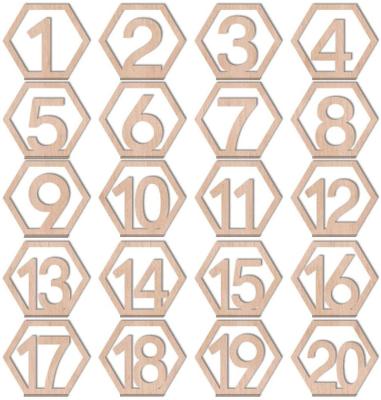 China Portble Wedding Party Decoration Table Numbers Stand With Numbers Wooden Wedding Table Base for sale