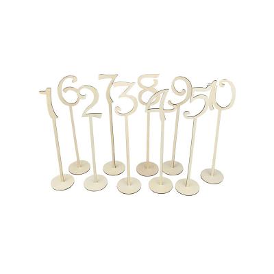 China Wholesale Durable Vintage Rustic Wooden Party Table Number 1-20 Wooden Table Number For Wedding Party for sale