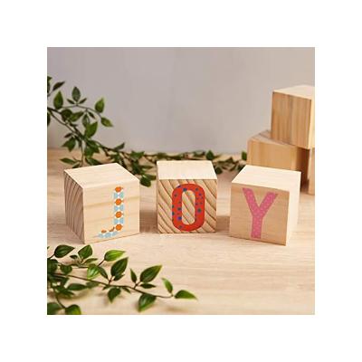 China DIY TOY Custom Wooden Cubes Plain DIY Grid Wooden Cubes for sale