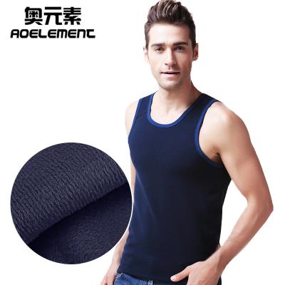 China Breathable Branded Custom Apparel Manufacturers Sleeveless Vest Underwear With Fine Wool Thermal Wholesale Men's O-Neck Knit for sale