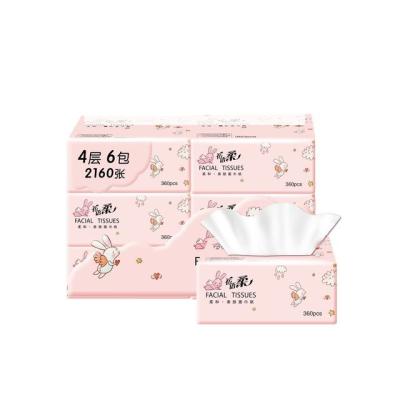 China office & Hotel China Made 3 Ply Super Soft And White Virgin Wood Pulps Soft Pack Facial Tissue for sale