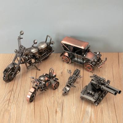 China Creative Morden Retro Iron Alloy Model Opens Auto Ornaments Motorcycle Decoration Ornaments for sale