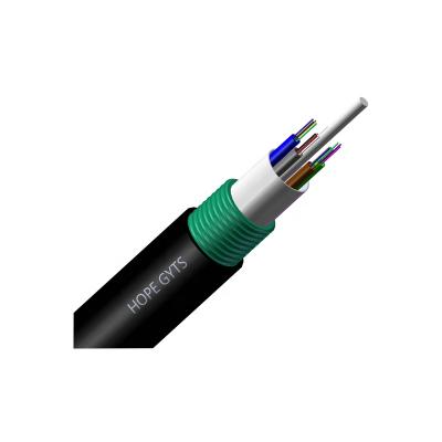 China Armored Fiber Optic Cable 12 24 48 96 Cores Outdoor GYTS Armored Fiber Optic Cables for sale