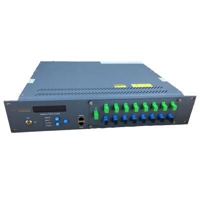 China FTTP FTTH Scam WDM 1550nm DBC GPON EYDFA/EDFA/8 Ports 20 24 dBm SC FC LC CATV Fiber Optic Amplifiers for sale