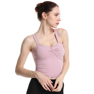 China Manufacturer Strappy Tops Women Running Tank Quicky Bra Tops Yoga Cross Strap Vest Direct Dry Anti-UV Women for sale