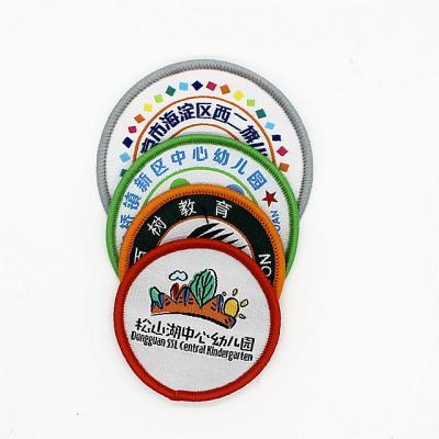 China Sustainable Garment Accessory Cheap Custom Personalized Iron On Woven Patch for sale