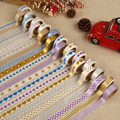 China 2021 Waterproof New Style Washi Tape Set Scrapbook To DIY Decorative Universal Hollow Cut Paper And Tape Adhesive Film for sale