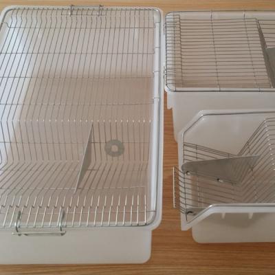 China Eco-friendly PP Mouse Cage With Stainless Steel Cover For Mouse Breeding for sale