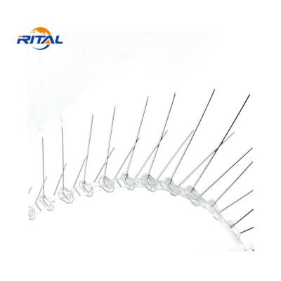 China Durable Anti Fence Wall PC Plastic Based Sturdy 50cm Bird Control Repel Spikes Stainless Steel Kit For Outdoor for sale