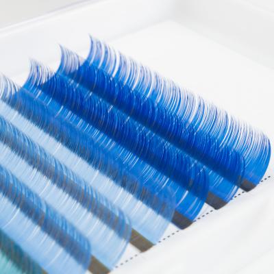 China 20MM Different Colored Lashes Volume Natural Long Lash Extension Real Mink Eyelashes Colored Hair Lashes for sale