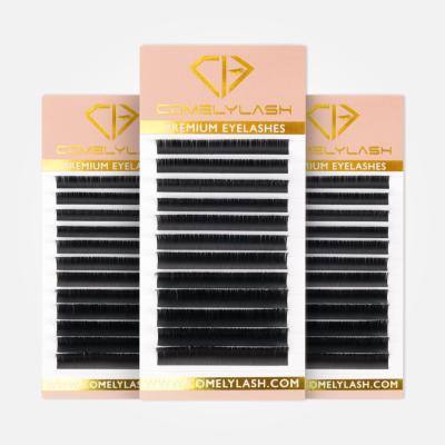 China Long Natural Hot Sale Jet Black Las Extension Supplies Russian Private Label Volume Cashmere Mink 0.20 Eyelash Extension for sale