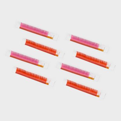 China Long Natural Colored Strands 0.07 15-30MM 0.5 Colored Strands Of Lash Extensions With Individual Colored for sale