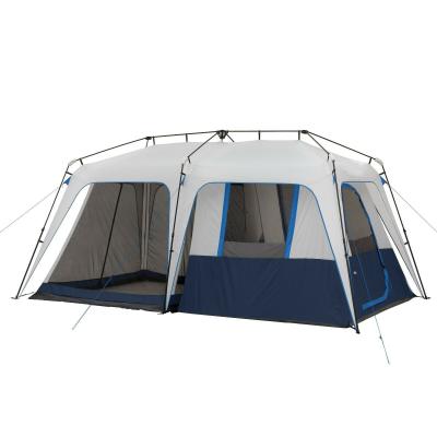 China Double Layers Type Two Extended Bedrooms, 8-10 People Glamping Carpas Family Tent Large Space Outdoor Camping Tents For Traveling Hiking for sale