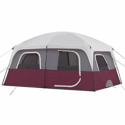 China Extended Type Double Layer 8-10 Person Large Family Cabin Tent Luxury Large Cabin Waterproof Double Layer 2 Bedrooms Camping Tent For Outdoor Glamping Hiking for sale