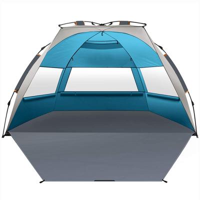 China Extended Type Best Customized Logo 3-4, Person Waterproof Easy Setup Automatic Pop Up Hexagon Sun Shade Shelter Outdoor Camping Beach Tent for sale