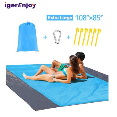 China Large Outdoor Beach Mats Blanket, Foldable Beach Mat Custom Sand-Proof Beach Mat for sale