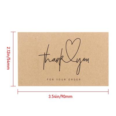 China Office Display Case Custom Logo Natural Kraft Paper For Thank You Card for sale