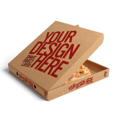 China Luxury Design Recycled Materials 8-inch/10-inch/12-inch/24-inch Customized Logo Pizza Box For Food Packaging for sale