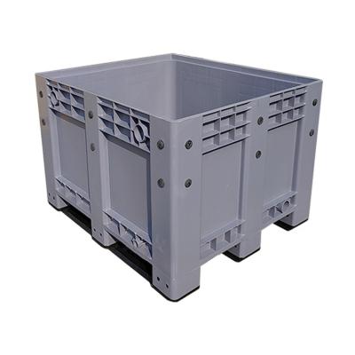 China Large Solid Plastic Pallet Container Plastic Box Crate / Collapsible Bulk Container for sale