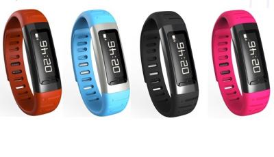 Κίνα rfid έξυπνο βραχιόλι Wristband με pedometer, μαύρο/κόκκινο/μπλε/το πορτοκάλι προς πώληση