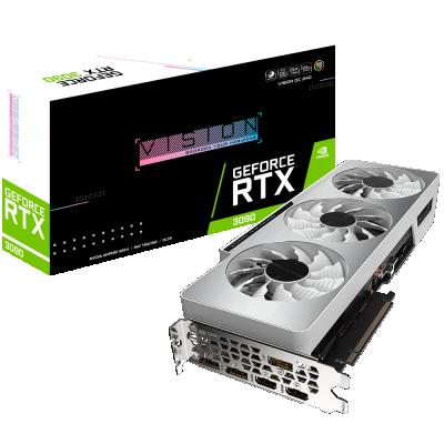 China High-end hot sale GIGAOCTE VISION GeForce RTX 3090 OC 24G gpu graphics card workstation sale for computer games, e-sports for sale