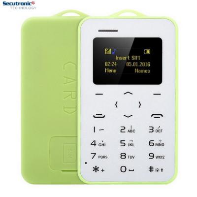 China Ultra Thin Very Small Mobile Phone Setro M5 Credit Card Sized With MP3 Player for sale