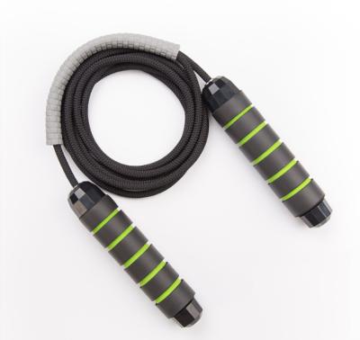 China High Quality Workout Weighted Adjustable Jump Rope trainning Fitness Grip Cotton Rope Speed ​​Skipping Rope for sale