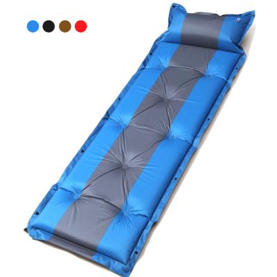 China PVC Desert Fox Self Inflatable Mattress With Portable Single Air Pillow Camping Air Mattress Lightweight Travel Mat Sleep Pad for sale