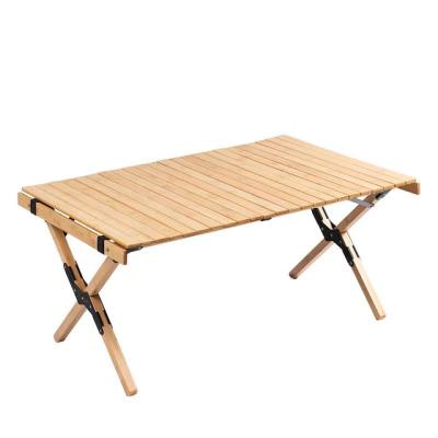 China Rural outdoor table egg roll table car family portable barbecue roll table folding table solid wood indoor dining table small for sale