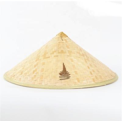 China Conical Vietnamese Woven Farmers Straw Hats Picture Handcrafted Natural Plant Plankton Straw Travel Rain Proof Fishing Dancing Hats for sale