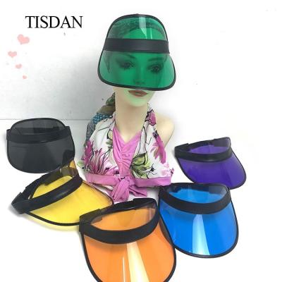 China Transparent PVC Visor Hats / Sun Visor Hats Comfortable Summer Sun Visor Hat for sale