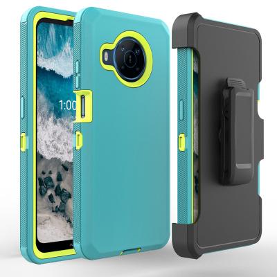 China Shockproof Shockproof Holster Belt Clip Heavy Duty Case 3 in 1 Kickstand Phone Defender Covers for Nokia X100 Amor Hard Case for sale