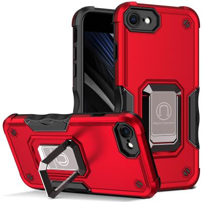 China Shockproof Built-in Stand Cell Phone Shockproof Case For iPhone 6+7+8 Plus Series Shockproof Mobile Phone Bracket Hard Case for sale