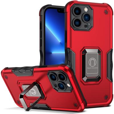 China Luxury Built-in Shockproof Shockproof Stand For iPhone 13 Pro Max Drop Proof Protective Cell Phone Case With Bracket for sale