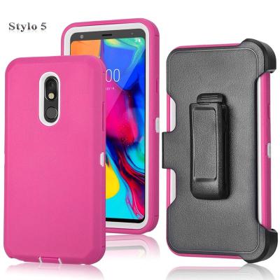 China Dirt-resistant Hybrid High Shockproof Shockproof Rugged Full-body Heavy Duty Phone Case Protective Cover For LG Stylo 5 for sale