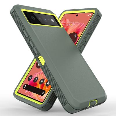 China Wholesale Heavy Duty Hybrid Handset Robot Shockproof TPU Plastic Mobile Phone Case Accessory For Google Pixel 6 Pro Defender Cases Cover for sale