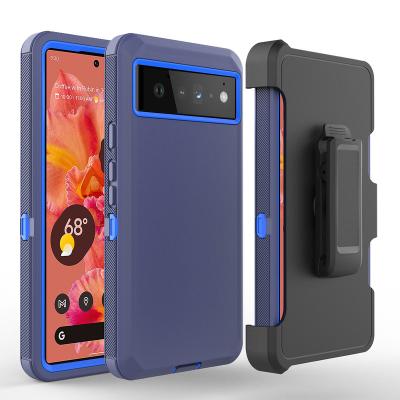 China Phone Accessories Cell Phone Shockproof Cover 3 in 1 Shockproof Defender Phone Case For Google Pixel 6 Pixel 6 pro for sale