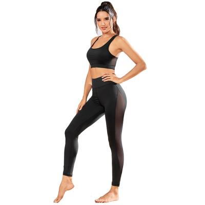 China New fashion sports ladies tight running fitness clothes new European American breathable yoga suits for sale