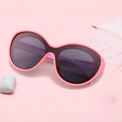 China DOISYER 2020 White Custom Print UV400 Korean Fashionable Kids Silicone Sunglasses For Girls Kids Bulk for sale